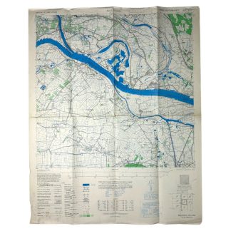 Original WWII US army map of Millingen aan de Rijn 1944 - militaria