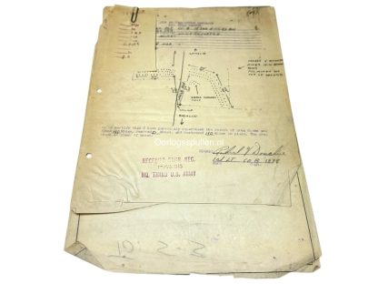 Original WWII US Ardennes antitank minefield sketches/maps area near Vielsalm - Image 3