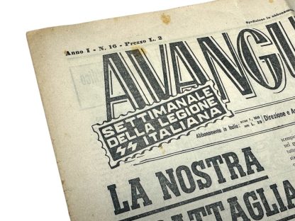 Giornale originale delle Waffen-SS italiane della seconda guerra mondiale