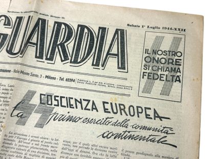 Giornale originale delle Waffen-SS italiane della seconda guerra mondiale