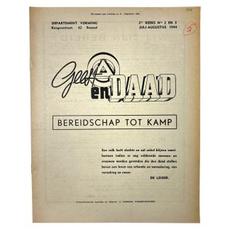 Original WWII Flemish VNV brochure 'Geest en Daad' - militaria - collaboratie