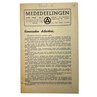 Original WWII Flemish VNV local announcement booklet department Turnhout Hoogstraten, Herentals, Arendonk, Vorst (Kempen), Turnhout, Lummen, Grobbendonk. militaria