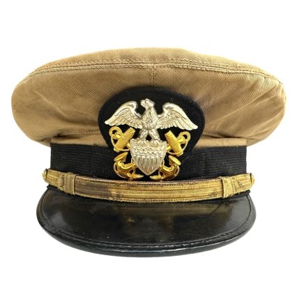 Original WWII US Navy officers visor cap - militaria