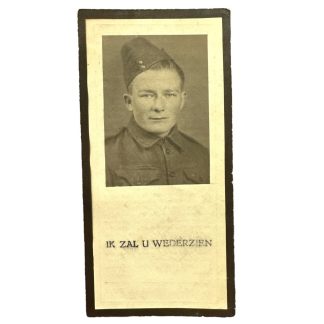 Original WWII Dutch Nederlandse Binnenlandse Strijdkrachten death card Werkendam/Made