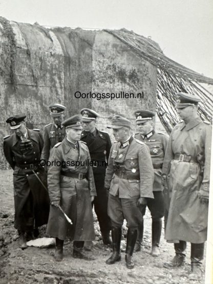 Erwin Rommel wearing the Knights Cross (Ritterkreuz) during the inspection of the Atlanktikwall.