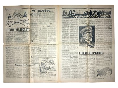 Original WWII Italian Waffen-SS newspaper - Image 6