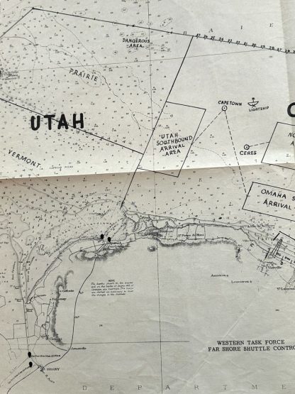 Original WWII US D-Day secret 'Omaha beach' assault plan map with brochure - Image 10