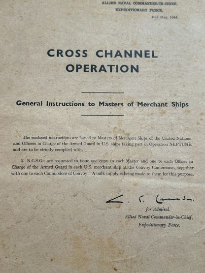 Original WWII US D-Day secret 'Omaha beach' assault plan map with brochure - Image 15