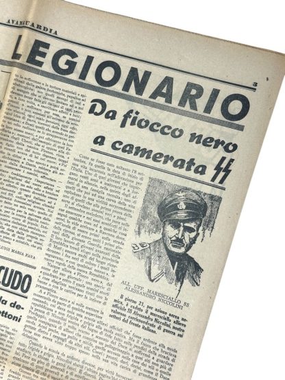 Original WWII Italian Waffen-SS newspaper