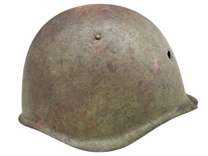 Original WWII Russian/Soviet SSh-39 battle damaged helmet - Image 10