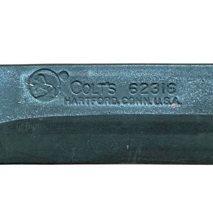 This is an image of a bayonet, specifically the M7 bayonet. It was originally designed to be mounted on the M16 rifle and is a product of the U.S. military's development. The M7 features a sharp blade with a fuller and is designed for utility and combat purposes. Its handle typically has a textured grip, and the design includes a guard and attachment mechanism for the rifle.