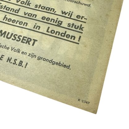 Original WWII Dutch NSB flyer - Image 3