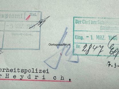 Reinhard Heydrich autograph / signature