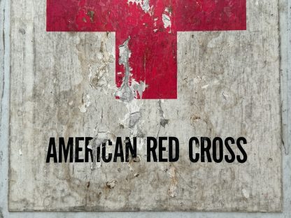 Original WWII US ‘American Red Cross’ wooden sign