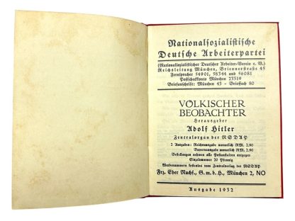 Original 1933 NSDAP Personal-Ausweis booklet - Image 3