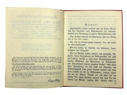 Original 1933 NSDAP Personal-Ausweis booklet - Image 4