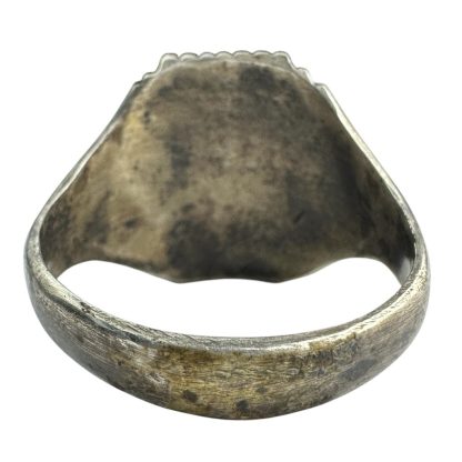 Original WWII German SS silver ring - Image 6