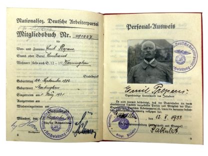 Original 1933 NSDAP Personal-Ausweis booklet