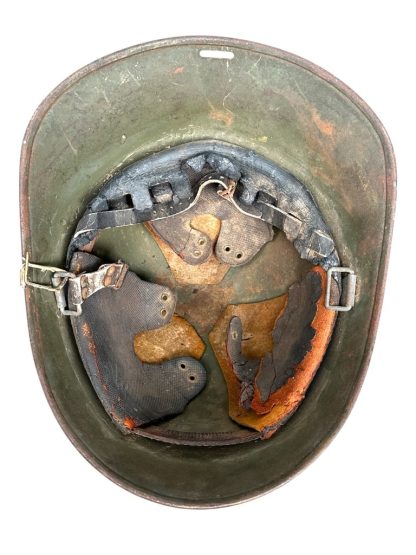 Original WWII Dutch M34 army helmet - Image 7