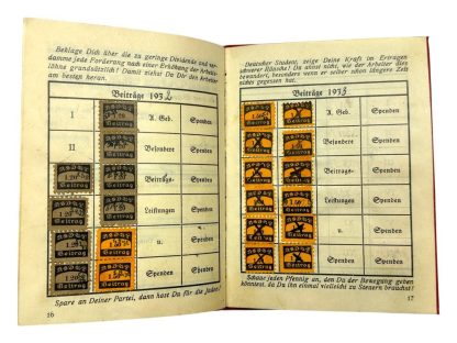 Original 1933 NSDAP Personal-Ausweis booklet - Image 8