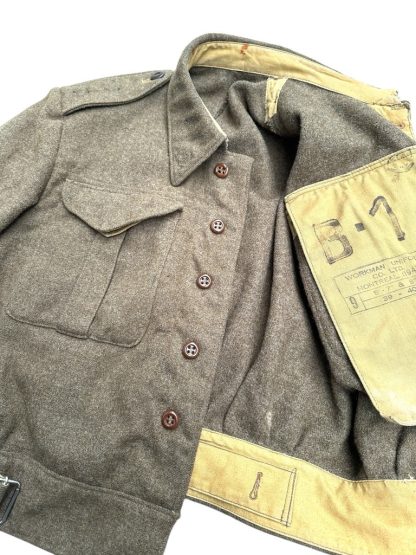 Original WWII Canadian battle dress jacket 1941 - Image 10