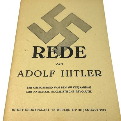 Original WWII Dutch NSB 'Rede van Adolf Hitler' brochure - Image 2