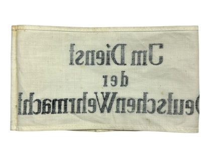 Original WWII German 'Im Dienst der Deutschen Wehrmacht' armband - Image 3