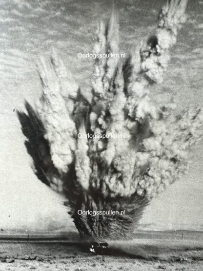 Original WWII British photo of a direct hit near Tobruk in 1941