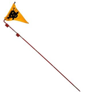 Original WWII German gas warning flag with pole