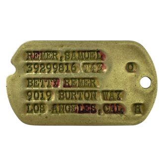 Original WWII US dog tag