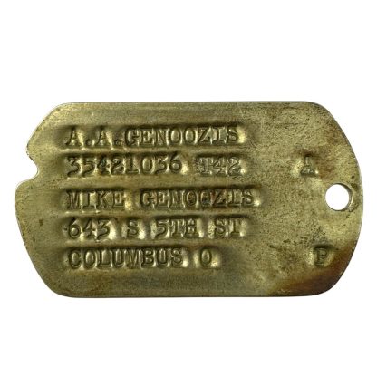 Original WWII US dog tag