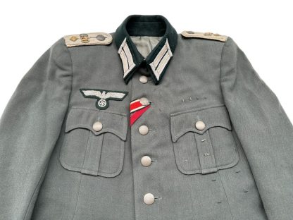 Original WWII German Wehrmacht Oberleutnant Uniform Jacket - Infanterie-Regiment 620 - Authentic WW2 Officer Tunic