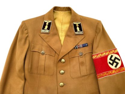 Original WWII German NSDAP Hauptabschnittsleiter uniform jacket with belt