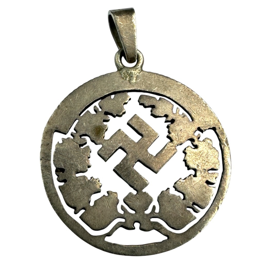 Original WWII German silver swastika hanger