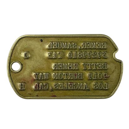 Original WWII US 'Jewish' dog tag - Image 2