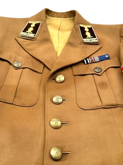 Original WWII German NSDAP Hauptabschnittsleiter uniform jacket with belt - Image 10