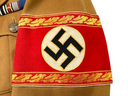 Original WWII German NSDAP Hauptabschnittsleiter uniform jacket with belt