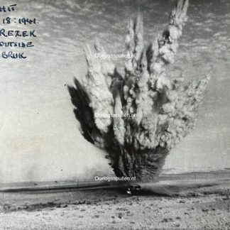 Original WWII British photo of a direct hit near Tobruk in 1941