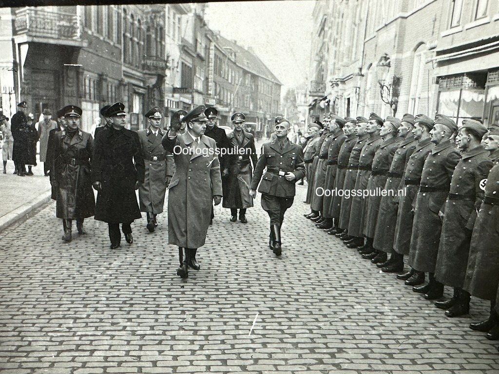 Original WWII Dutch NSB photo with Mussert, Schmidt and d'Ansembourg