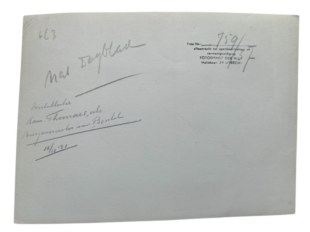 Original WWII Dutch NSB photo of the installation of the NSB Mayor in Boxtel - Image 3