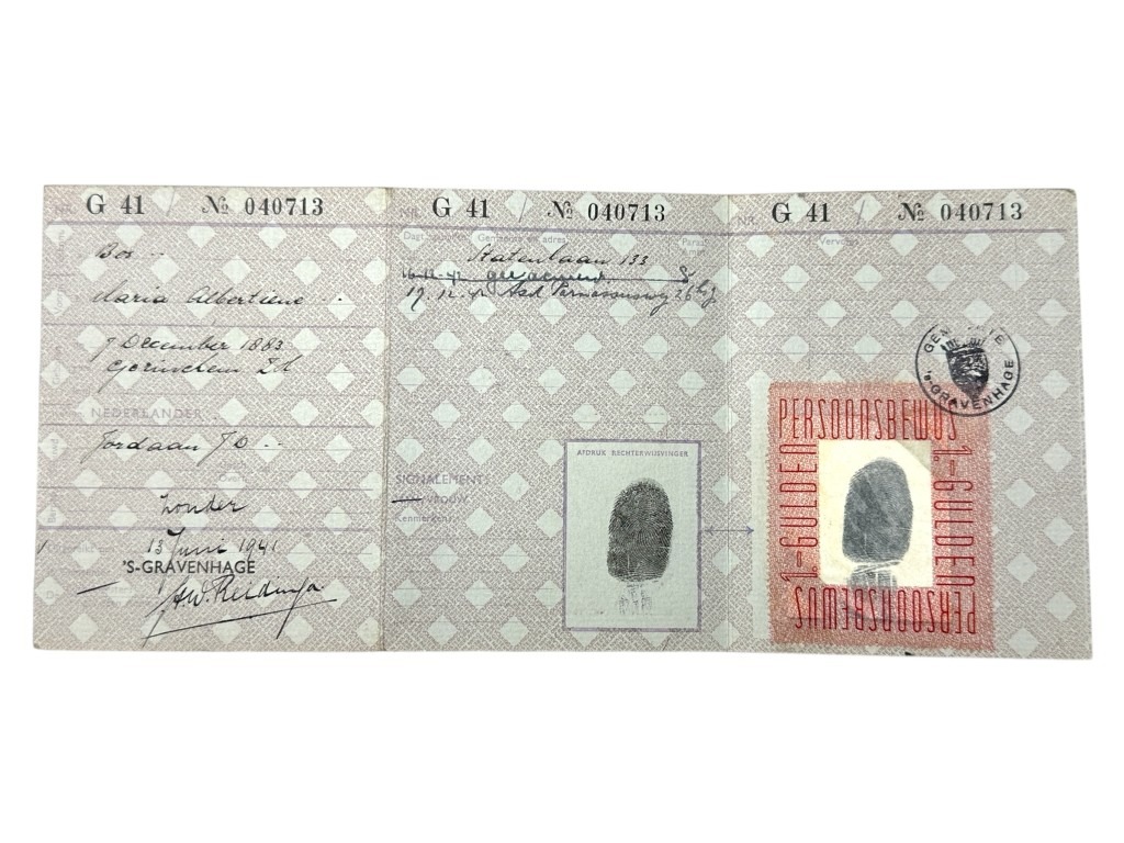Original WWII Dutch persoonsbewijs Den Haag/Gorinchem - Image 4
