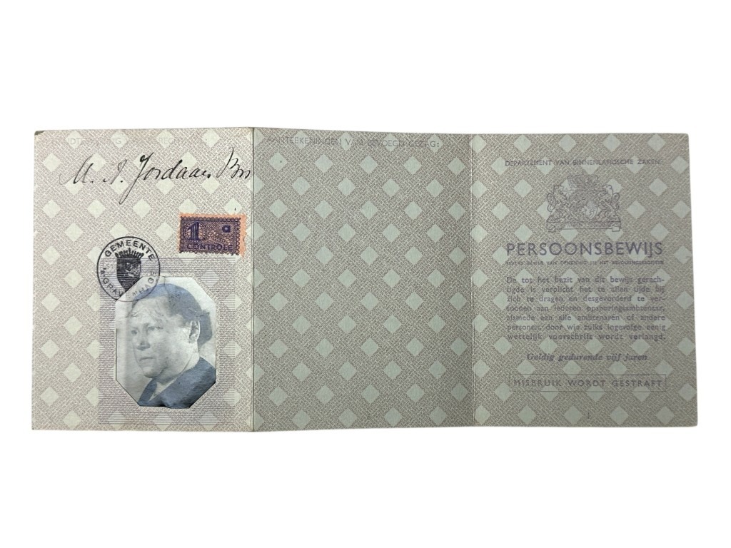 Original WWII Dutch persoonsbewijs Den Haag/Gorinchem - Image 3
