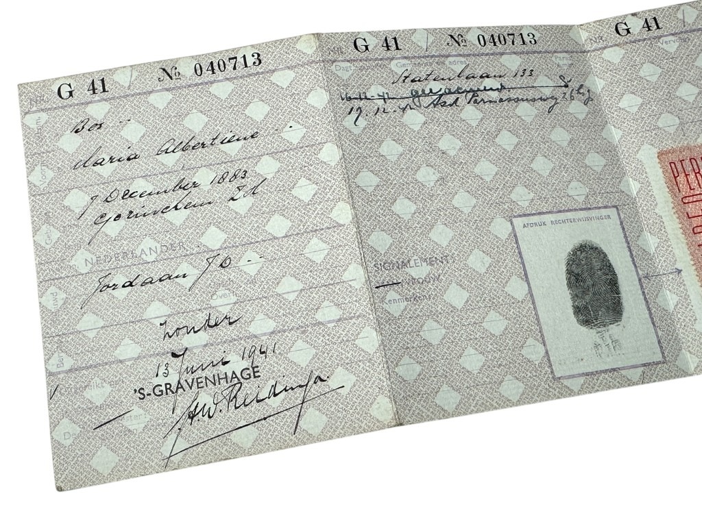Original WWII Dutch persoonsbewijs Den Haag/Gorinchem - Image 5