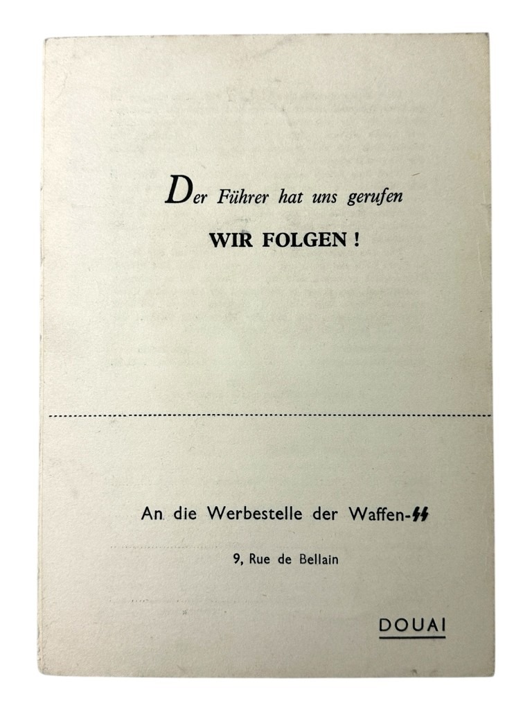 Original WWII German Waffen-SS volunteer flyer 'Dich ruft die SS' - Image 7