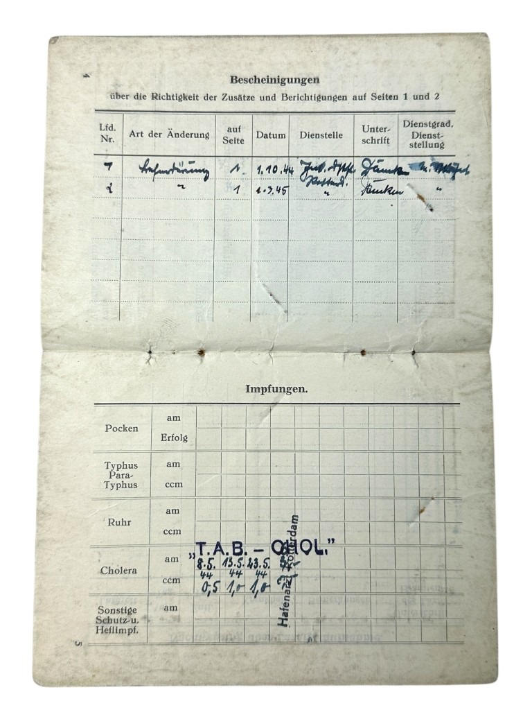 Original WWII German Personalausweisbuch Wachabteilung Niederlande - Zeist & Rotterdam - Image 9