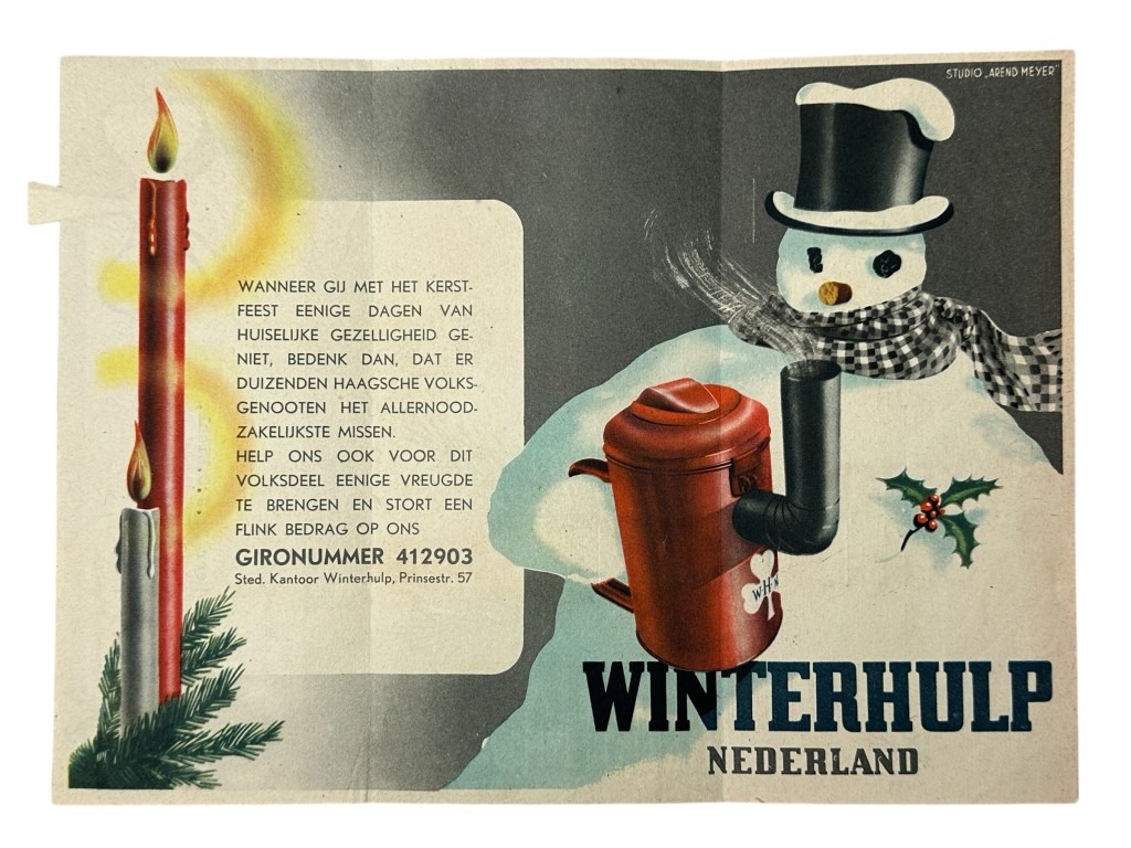 Original WWII Dutch Winterhulp Nederland flyer Christmas 1942 - Image 2