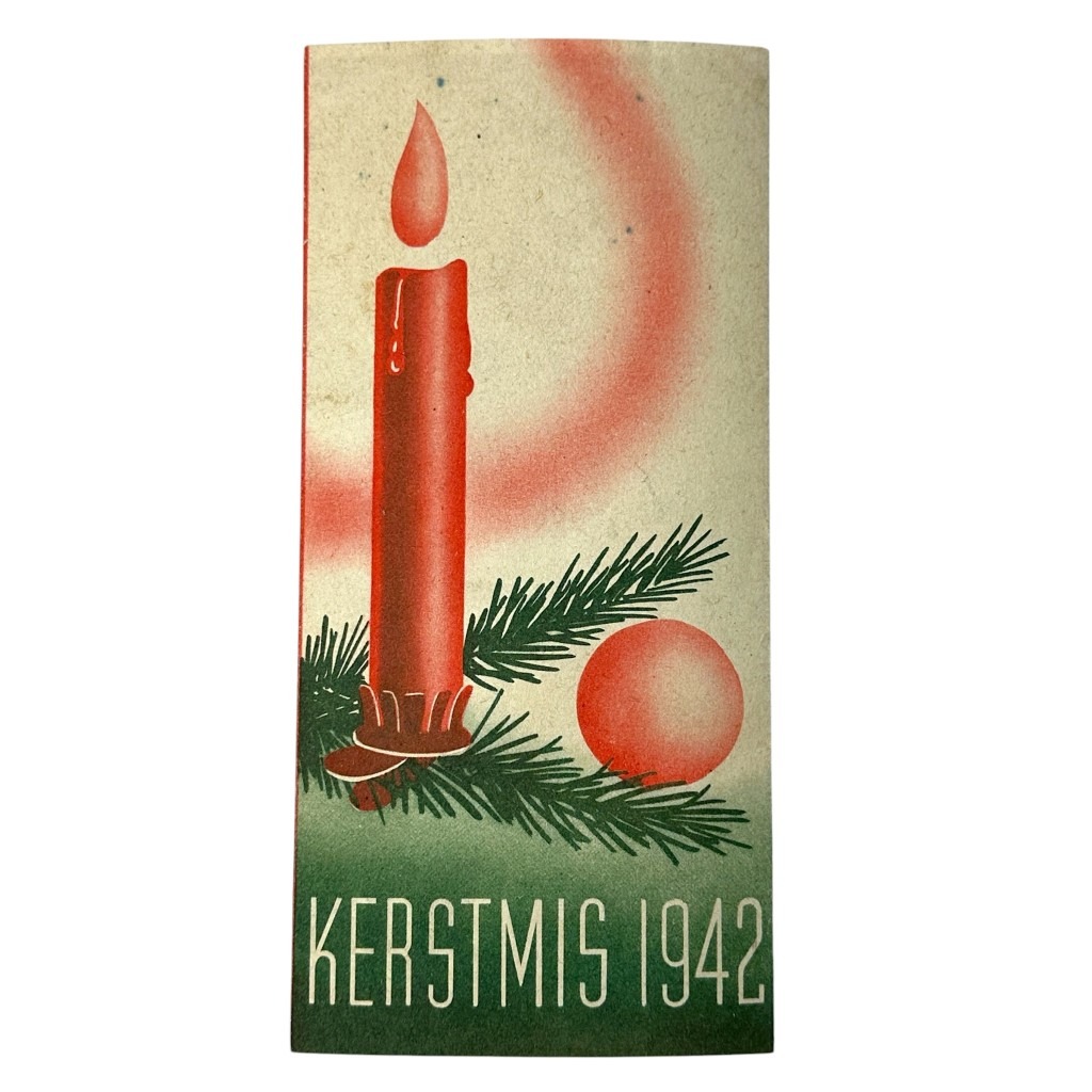 Original WWII Dutch Winterhulp Nederland flyer Christmas 1942