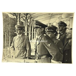 Original WWII German Adolf Hitler with SS officials photo