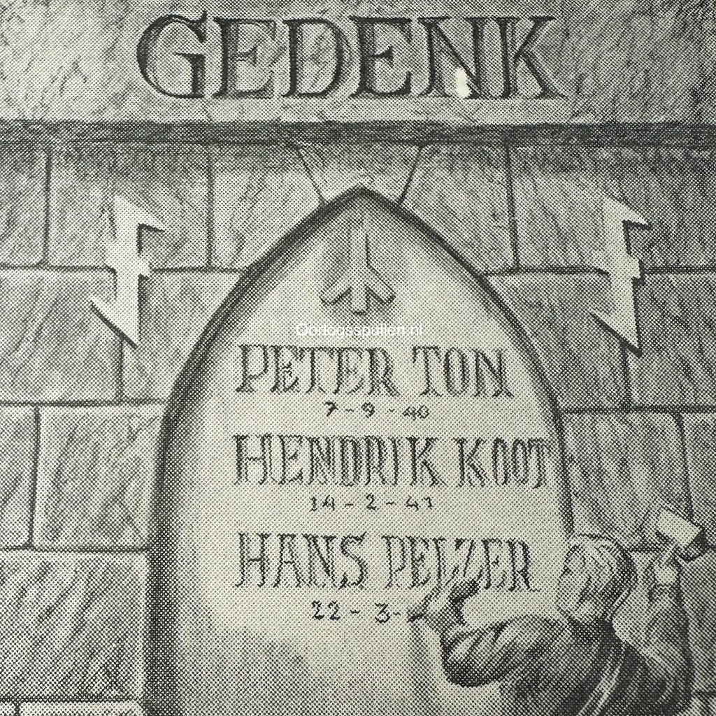 Original WWII Dutch NSB postcard regarding Peter Ton, Hendrik Koot and Hans Pelzer