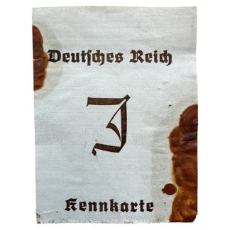 Original WWII German front of Jewish Kennkarte